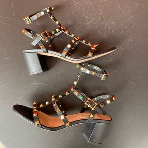 Valentino Rolling Cabochon Gladiator Sandals 37.5